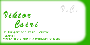 viktor csiri business card
